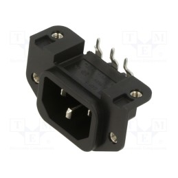 1 pcs x SCHURTER - GSP1.9203.1 - Connector: AC supply, socket, male, 10A, 250VAC, IEC 60320, C14 (E)