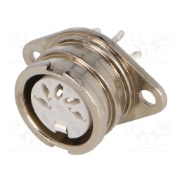 1 pcs x DELTRON - 593-0500 - Socket, DIN, female, PIN: 5, Layout: 180°, soldering, 34V, 2A, 10mΩ