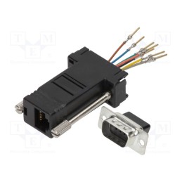 1 pcs x MH CONNECTORS - MHDA9-PMJ8-K-RC - Transition: adapter, D-Sub 9pin male,RJ45 socket