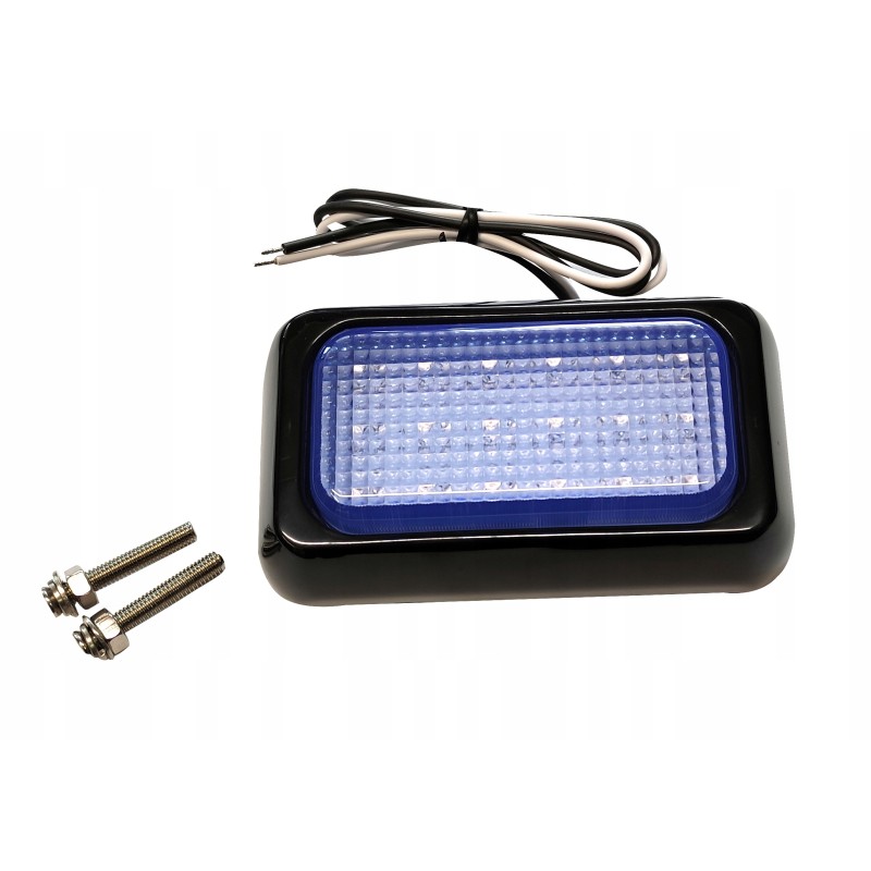 Flashing blue LED lamp