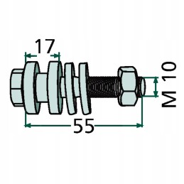 Clamp fastening the LAN lift connector, set km 3