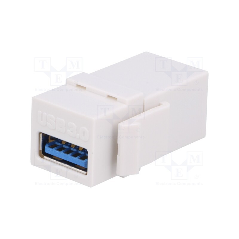 1 pcs x LOGILINK - NK0015 - Socket, coupler, female x2, USB A socket x2, straight, Keystone