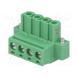 1 pcs x PHOENIX CONTACT - MSTB 2,5 HC/ 4-STF 1912090 - Pluggable terminal block, 5mm, ways: 4, straight, plug, female