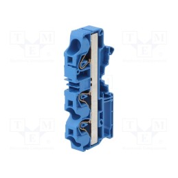 1 pcs x TE Connectivity - 1SNK712021R0000 (ZK16-3P-BL) - Splice terminal: rail, 0.5÷16mm2, ways: 1, terminals: 3, blue, SNK