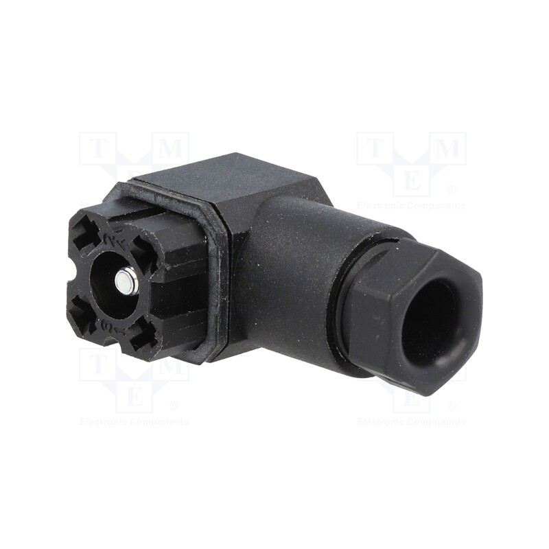 1 pcs x HIRSCHMANN - 932157100 G 4 W 1 F SCHWARZ - Connector: square, G, plug, female, PIN: 4, tinned, IP65, soldering