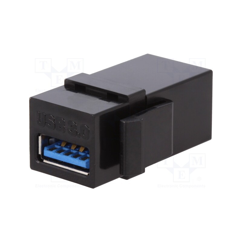 1 pcs x LOGILINK - NK0015B - Socket, coupler, female x2, USB A socket x2, straight, Keystone