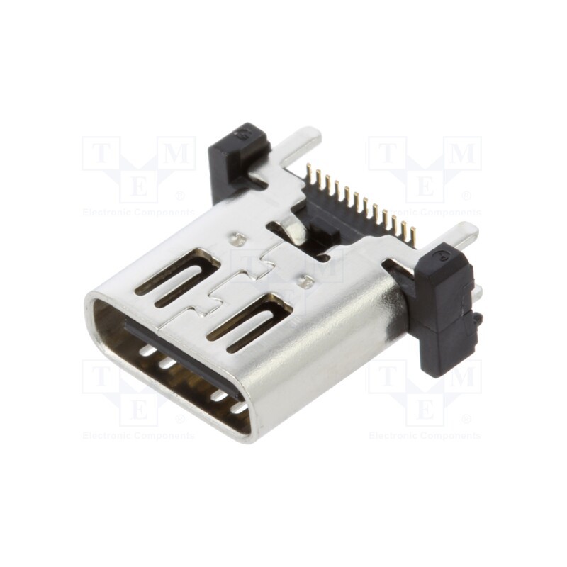 1 pcs x MOLEX - 221608-0001 - Socket, USB C, on PCBs, SMT, PIN: 24, vertical, USB 3.1, 5A, reel