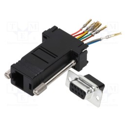 1 pcs x MH CONNECTORS - MHDA9-SMJ8-K-RC - Transition: adapter, D-Sub 9pin female,RJ45 socket