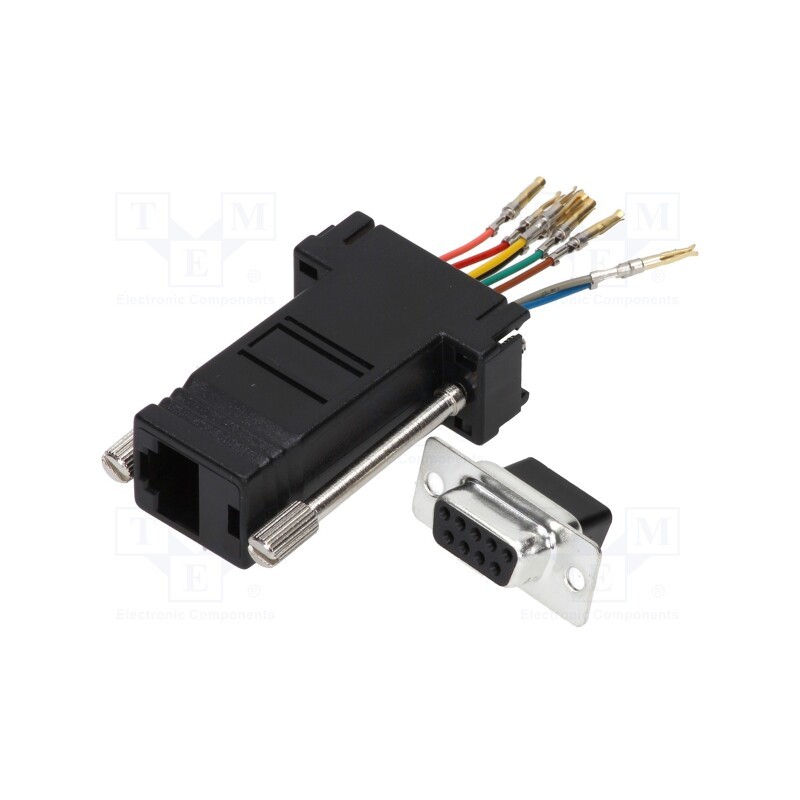 1 pcs x MH CONNECTORS - MHDA9-SMJ8-K-RC - Transition: adapter, D-Sub 9pin female,RJ45 socket