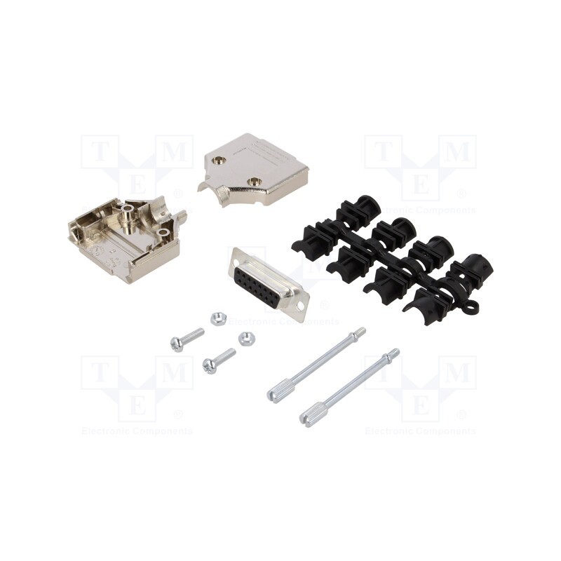 1 pcs x MH CONNECTORS - MHDTPK15-DB15S-K - D-Sub, PIN: 15, plug, female, straight, soldering, for cable