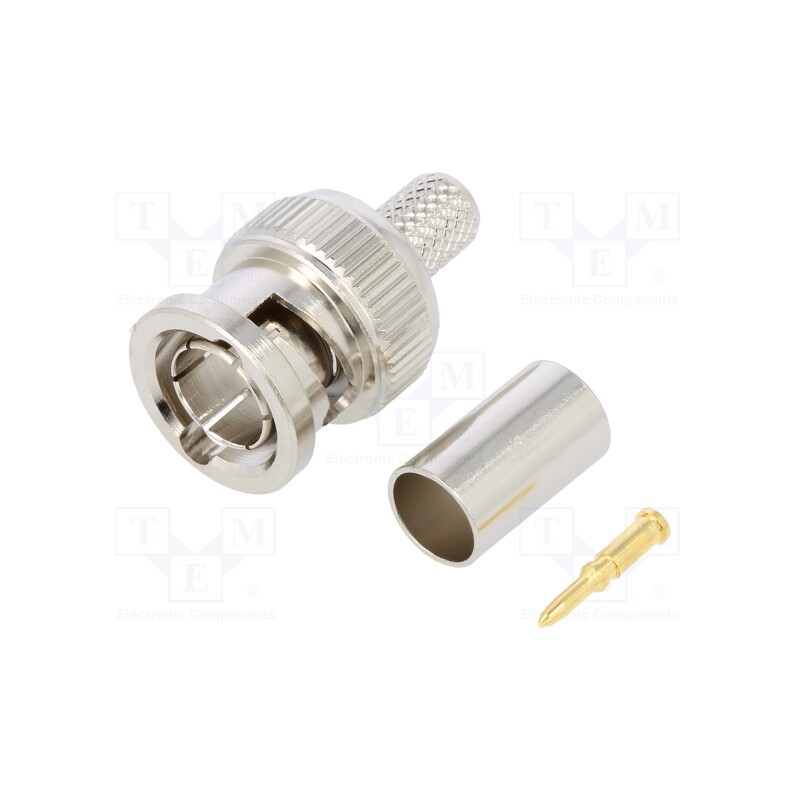 1 pcs x TE Connectivity - 1-1337428-0 - BNC Str Plg Hex 75Ohm Nickel P