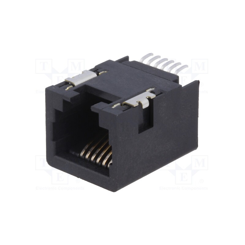 1 pcs x MOLEX - 44144-0005 - Socket, RJ11, PIN: 6, Cat: 3, unshielded,low profile, gold-plated