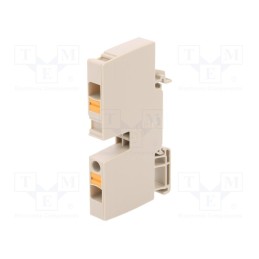 1 pcs x WEIDMu00dcLLER - 1991780000 ALO 6 - Splice terminal: rail, 6mm2, ways: 1, terminals: 2, beige, Width: 9mm