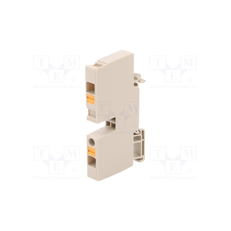 1 pcs x WEIDMu00dcLLER - 1991780000 ALO 6 - Splice terminal: rail, 6mm2, ways: 1, terminals: 2, beige, Width: 9mm