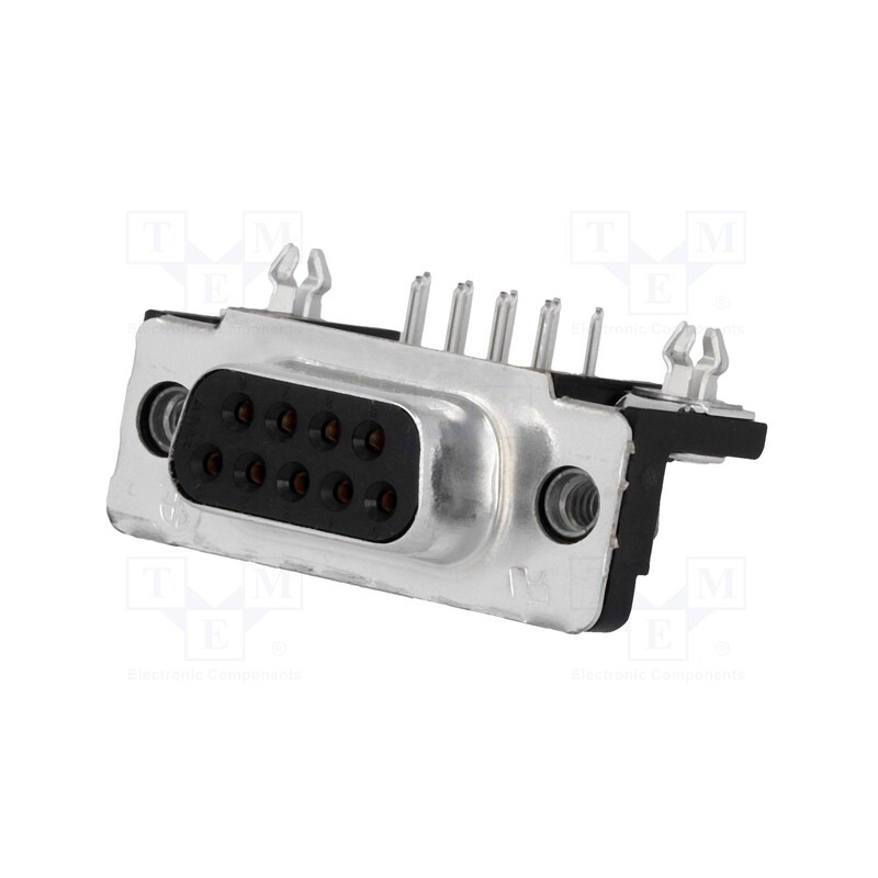 1 pcs x TE Connectivity - 5747844-4 - D-Sub, PIN: 9, socket, female, angled 90°, THT, UNC 4-40, AMPLIMITE