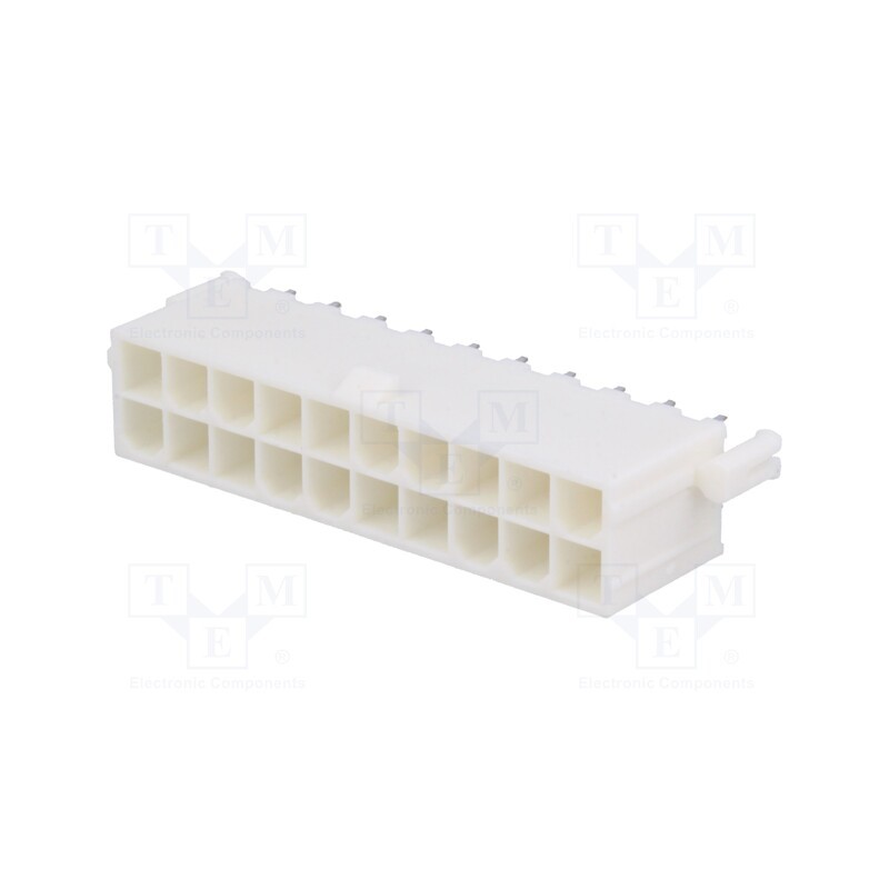 1 pcs x MOLEX - 39299206 - Socket, wire-board, male, Mini-Fit Jr, 4.2mm, PIN: 20, THT, PCB snap