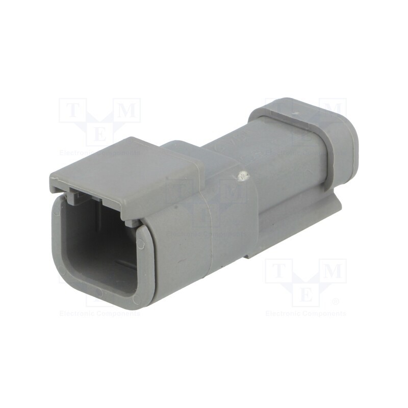 1 pcs x DEUTSCH - DTM04-2P-E003 - Connector: wire-wire, DTM, male, plug, for cable, PIN: 2, grey, IP68