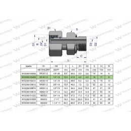 Hydraulic connection AB M14x1 5 x 1 4 Warynski