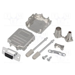 1 pcs x ENCITECH - DPPK09-M-DBS-K - D-Sub, PIN: 9, plug, female, soldering, for cable, black