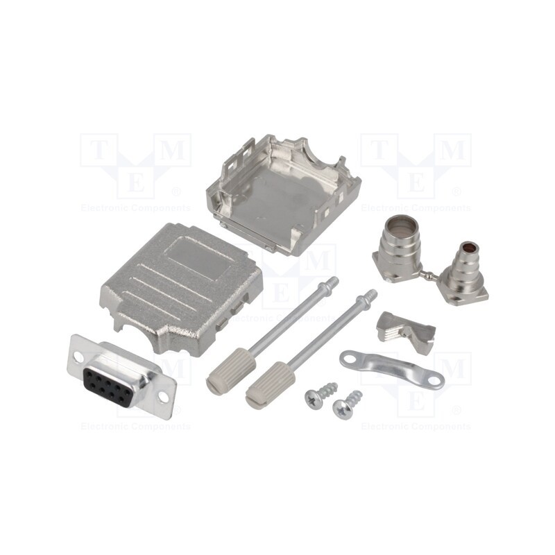 1 pcs x ENCITECH - DPPK09-M-DBS-K - D-Sub, PIN: 9, plug, female, soldering, for cable, black