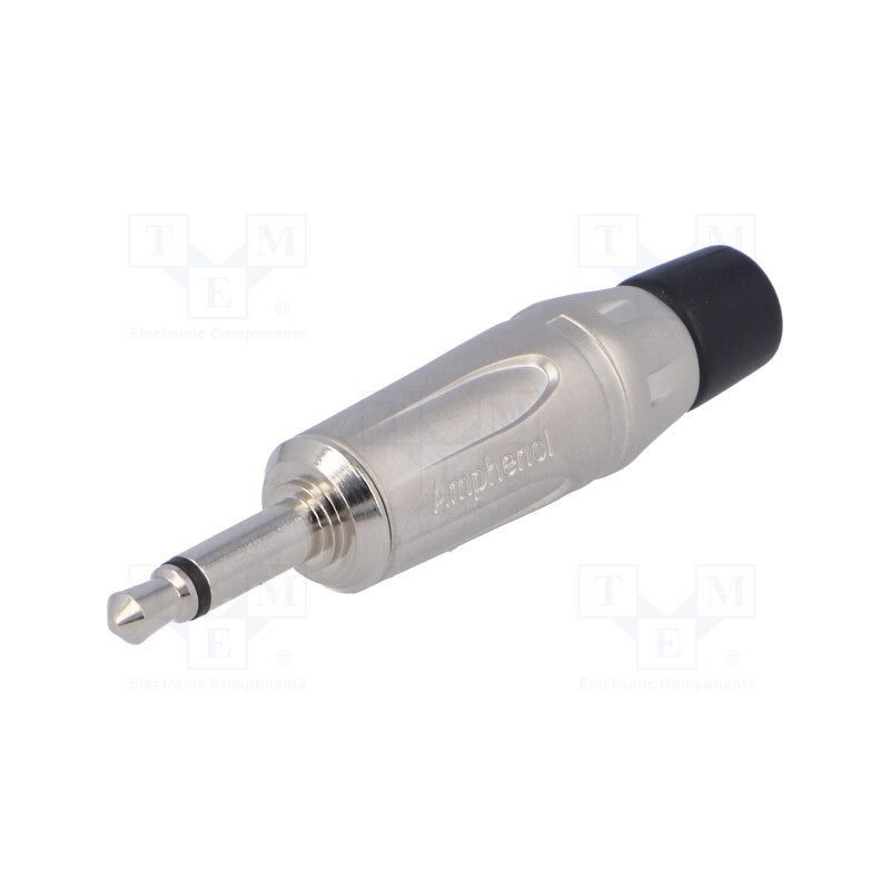 1 pcs x AMPHENOL - KM2P - Plug, Jack 3,5mm, male, mono, ways: 2, straight, for cable, silver