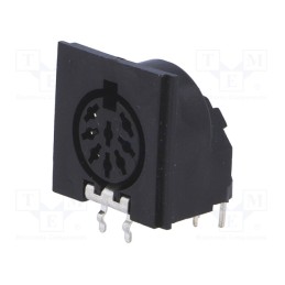 1 pcs x HIRSCHMANN - 931399500 MAB 8 SH SW - Socket, DIN, female, PIN: 8, Layout: 262°, angled 90°, on PCBs, THT