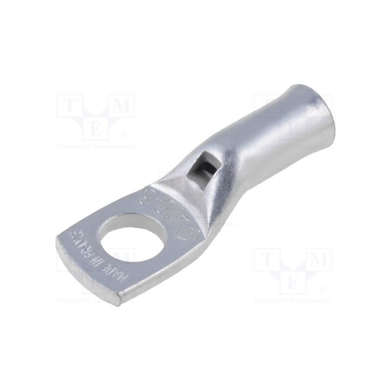 1 pcs x TE Connectivity - XCT 10-6 - Tip: ring tube, M6, 10mm2, crimped, for cable, non-insulated, 6.4mm