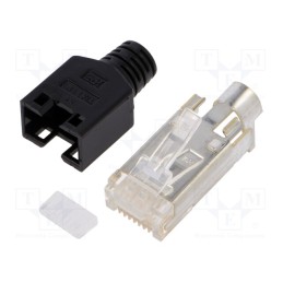 1 pcs x HIROSE - TM11AP1-88P(03) - Plug, RJ45, TM11P, PIN: 8, Cat: 3, shielded,with protection, 5mm