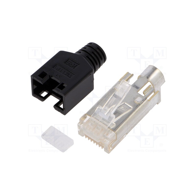 1 pcs x HIROSE - TM11AP1-88P(03) - Plug, RJ45, TM11P, PIN: 8, Cat: 3, shielded,with protection, 5mm