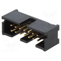 1 pcs x TE Connectivity - 5103309-2 - Socket, IDC, male, PIN: 14, straight, THT, gold-plated, 2.54mm, black