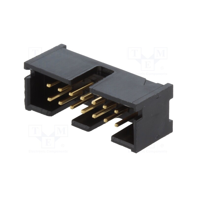 1 pcs x TE Connectivity - 5103309-2 - Socket, IDC, male, PIN: 14, straight, THT, gold-plated, 2.54mm, black
