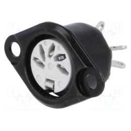 1 pcs x DELTRON - 631-0500 - Socket, DIN, female, PIN: 5, Layout: 180°, soldering, 34V, 2A, 10mΩ