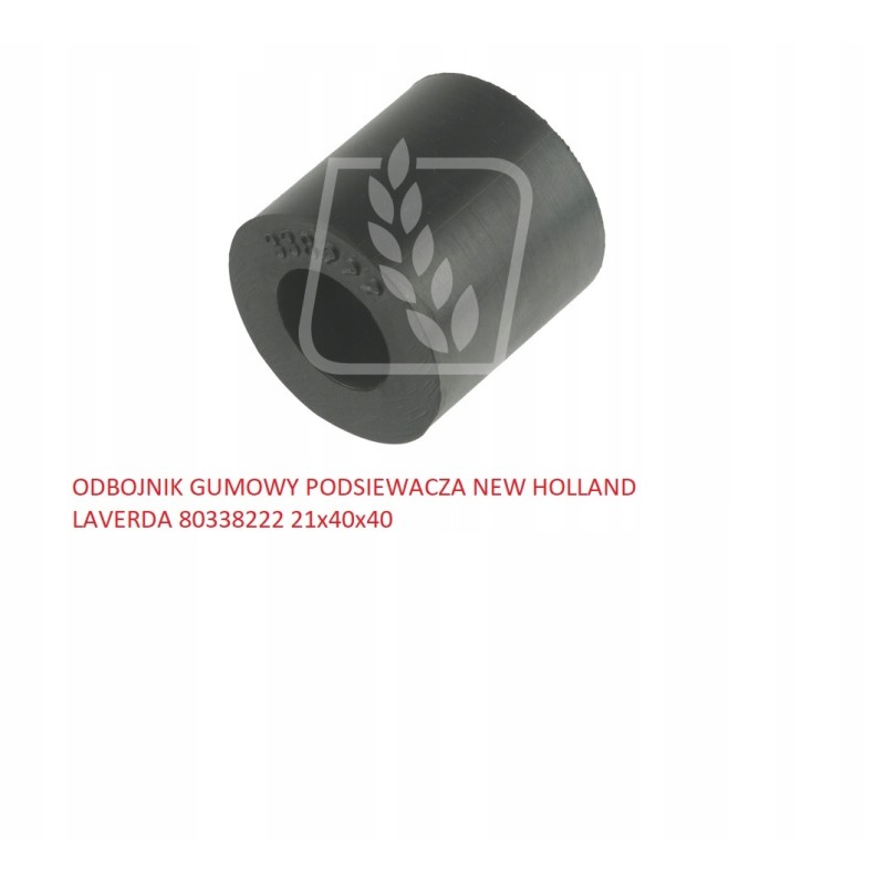 Rubber bumper for the New Holland grain pan 21x40x40