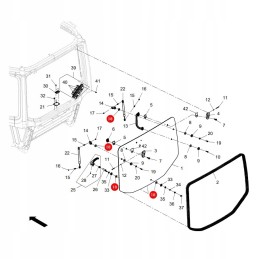 Rubber washer for windshield fendt 205812040050 original