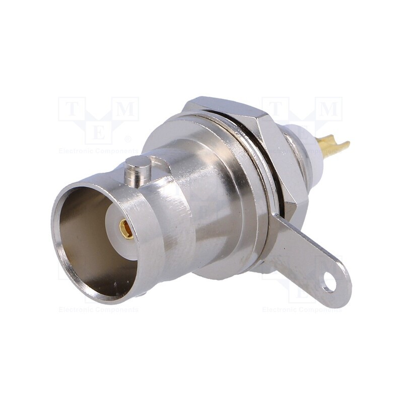 1 pcs x AMPHENOL RF - B6351B1-ND3G-50 - Socket, BNC, female, straight, 50Ω, soldering, for panel mounting