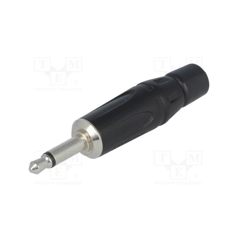 1 pcs x AMPHENOL - KM2PB - Plug, Jack 3,5mm, male, mono, ways: 2, straight, for cable, black