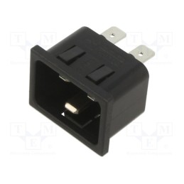 1 pcs x BULGIN - PX0598/10/63 - Connector: AC supply, socket, male, 16A, 250VAC, IEC 60320, C20 (I)