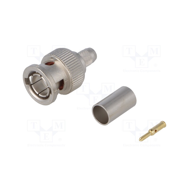 1 pcs x TELEGu00c4RTNER - J01002A1288Y - Plug, BNC, male, straight, 75Ω, crimped, for cable, polyetylene