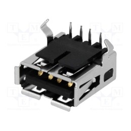 1 pcs x TE Connectivity - 1903814-1 - Socket, USB A, on PCBs, THT, PIN: 4, angled 90°