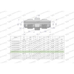 Hydraulic reducing connector 7 8 x3 4 Warynski