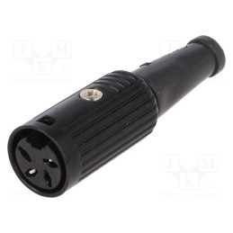 1 pcs x DELTRON - 601-0400 - Plug, DIN, female, PIN: 4, Layout: 216°, straight, for cable, 34V, 2A