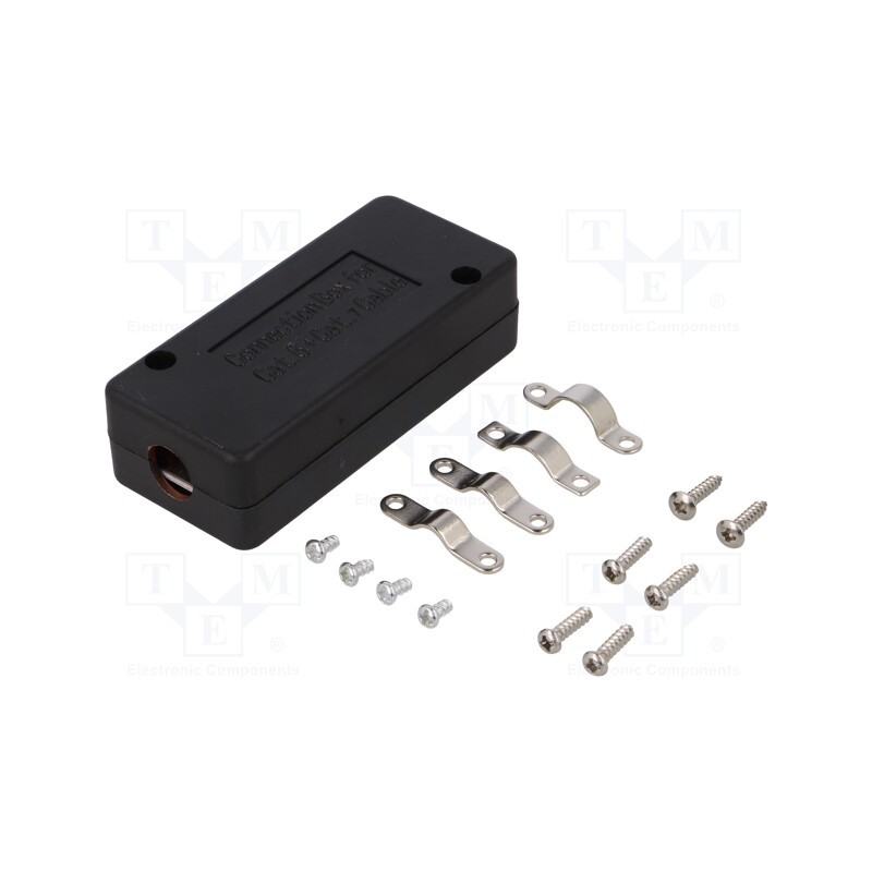 1 pcs x LOGILINK - NP0012B - Coupler, Cat: 5,5e,6,6a,7,7a, shielded, 22AWG÷26AWG, black, LSA
