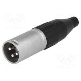 1 pcs x AMPHENOL - AC3MM - Plug, XLR, male, PIN: 3, straight, for cable, soldering, 133V, 15A