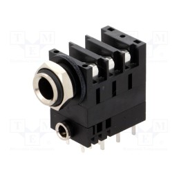 1 pcs x AMPHENOL - ACJS-MHD985 - Socket, Jack 3,5mm + Jack 6,3mm, female, ways: 3, angled 90°, THT