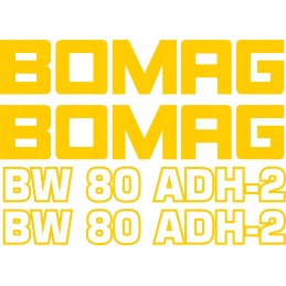 Stickers for the bomag bw80 adh 2 machine, roller repair kit