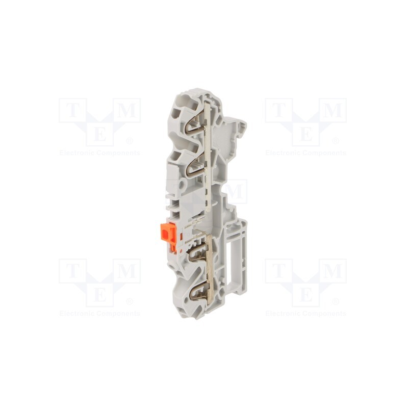 1 pcs x TE Connectivity - 1SNK705312R0000 (ZK2.5-S-4P) - Splice terminal: rail, 0.2÷2.5mm2, ways: 1, terminals: 4, grey, SNK