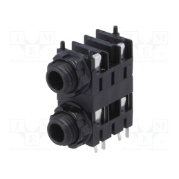 1 pcs x CLIFF - FCR1120 - Socket, Jack 6,3mm, female, mono,double,with hex nut, ways: 2