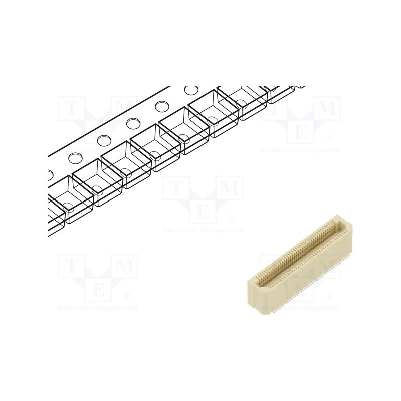 1 pcs x HARWIN - M58-2500842R - Connector: PCB to PCB, female, PIN: 80, 0.5mm, Archer .5, SMT