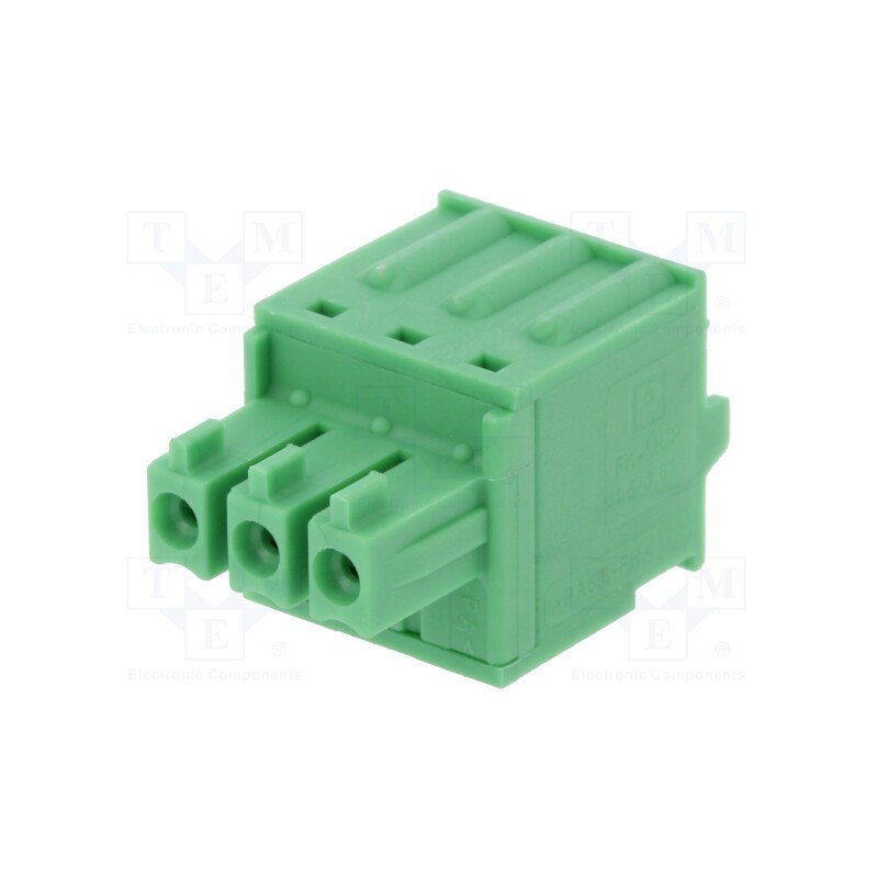 1 pcs x PHOENIX CONTACT - FK-MCP 1,5/ 3-ST-3,81 - 1851054 - Pluggable terminal block, 3.81mm, ways: 3, straight, plug, female