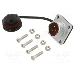 1 pcs x WEIPU - WF16J3ZZ1 - Socket, WF16, male, PIN: 3, IP67, 10A, soldering, 500V, 2mm2, size 16